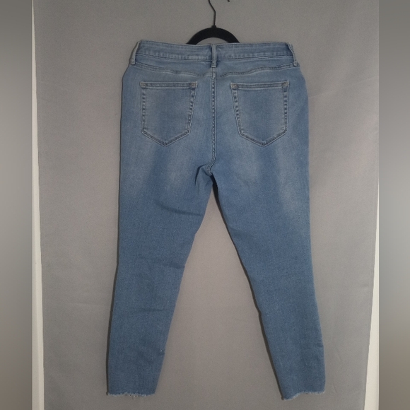 Anna WomensBlue Embroidered Women's Jeans Size 12 Waist36 Hip40 Long35 High Rise - Picture 5 of 7